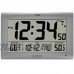 La Crosse Technology Jumbo Atomic Digital Wall Clock with Out Temperature, Silver   551493732